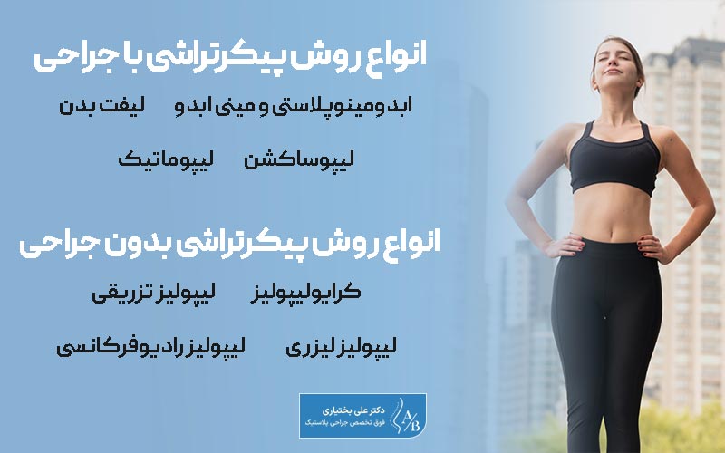 انواع روش های جراحی پیکرتراشی بدون جراحی و با جراحی